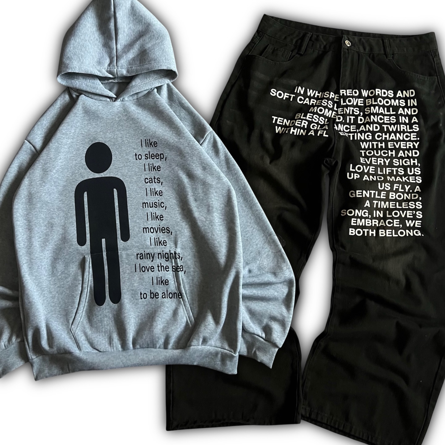 Street Fashion Hoodie - جينز بنمط أمريكي مع هوديز للرجال