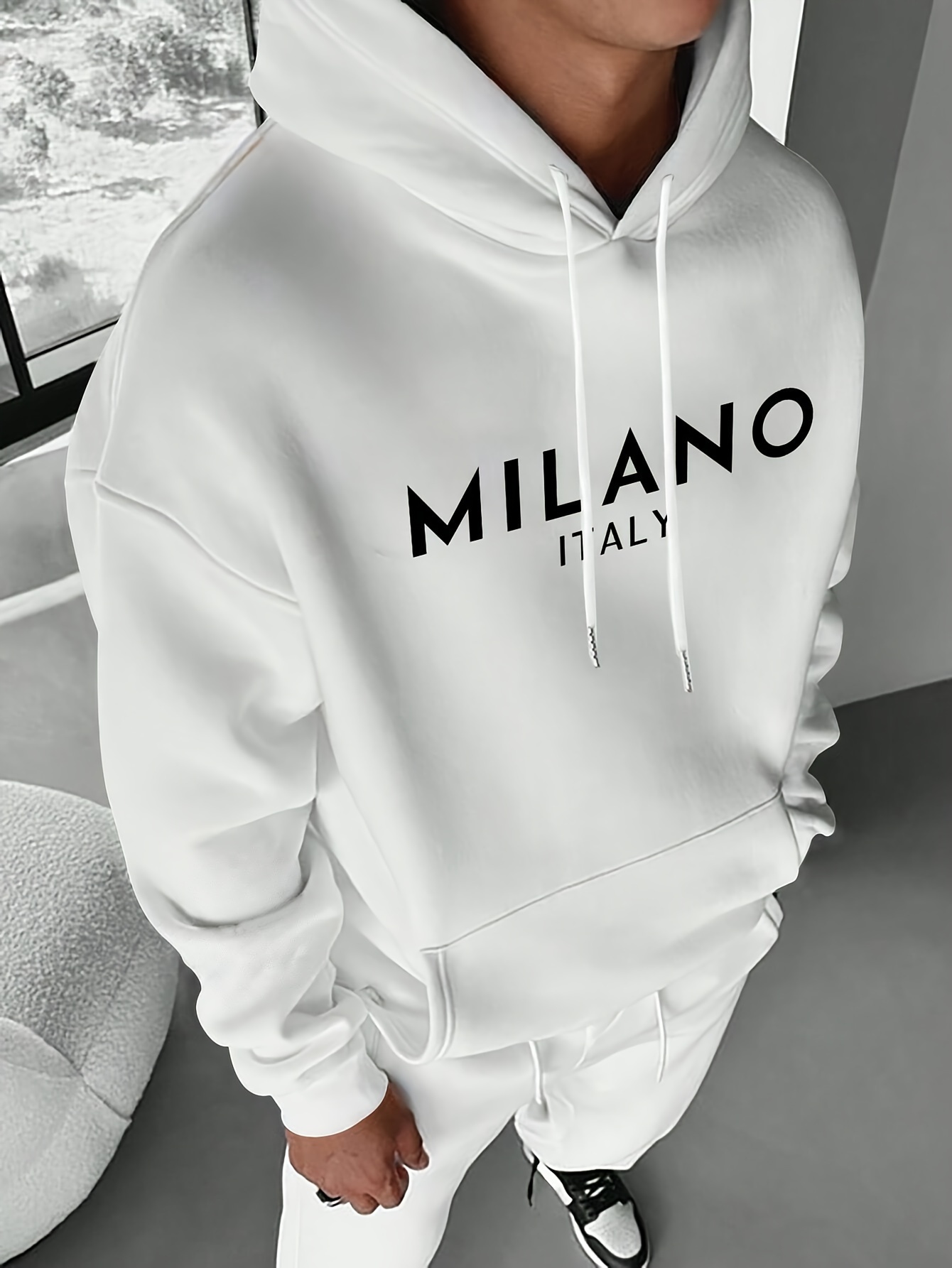 Street Fashion In Milan - هودي ميلان للرجال والنساء، سترة رياضية