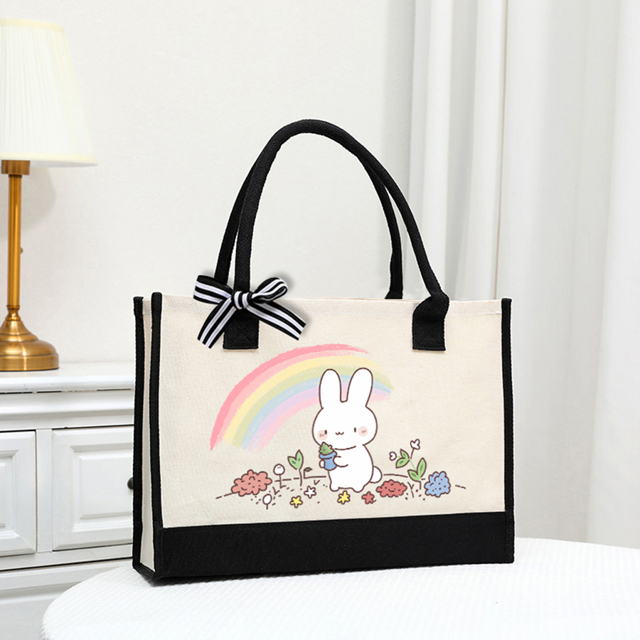 حقيبة قماشية بيضاء خفيفة مطبوع - مراجعة Tote Bag Canvas Print وسعره
