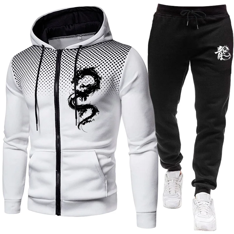 طقم رجالي بنمط التنين الباريسي - مراجعة Street Fashion Hoodie وسعره