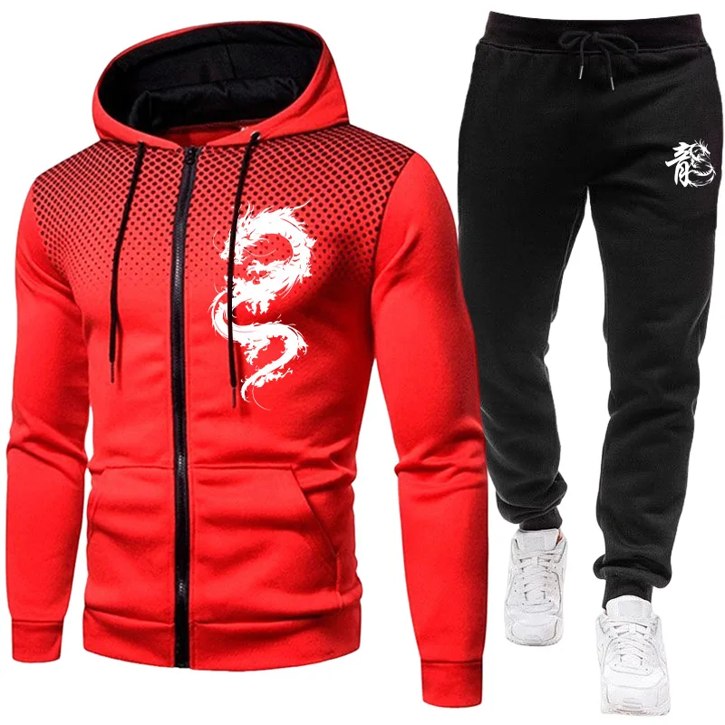 طقم رجالي بنمط التنين الباريسي - مراجعة Street Fashion Hoodie وسعره